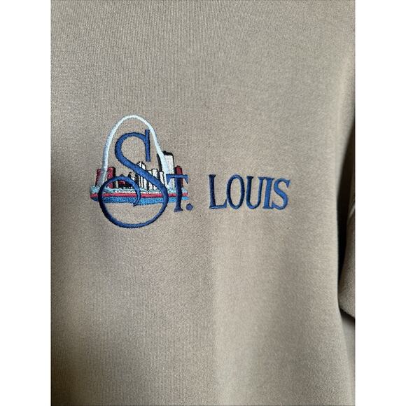 VTG 90’s St. Louis Brown Sweater Made By Dessert Heat Size Small - Picture 2 of 8